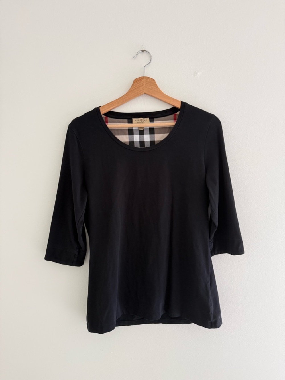 Burberry London Black Long Sleeve Tee Large - Picture 2 of 7